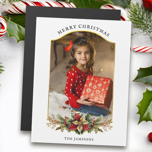 Elegante Kerst Bloemen Bogen Foto