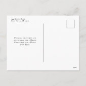 Elegante Kerst Bloemen Bogen Foto Feestdagenkaart (Achterkant)