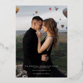 Elegante Kerst Bloemen Folie Save the Date Uitnodiging (Achterkant)