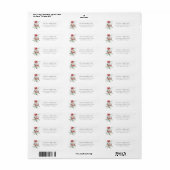 Elegante Kerst Bloemen Huwelijk Retour Adres Etiket (Full Sheet)