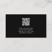 Elegante Kerst Bloemen Roos QR Code Huwelijk Informatiekaartje (Achterkant)