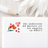 Elegante kerst bloemen vakantie etiket (Insitu)