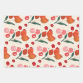 Elegante kerst bloemen vakantie inpakpapier vel (Voorkant)