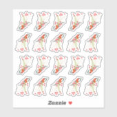 Elegante kerst bloemen vakantie sticker (Vel)