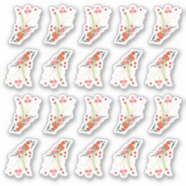 Elegante kerst bloemen vakantie sticker