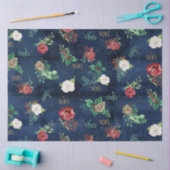 Elegante Kerst Bloemen w Noel Goud Marine Hout Tissuepapier (Craft)