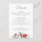 Elegante Kerst Bloemen Winter Wedding Details Informatiekaartje (Voorkant)