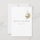 Elegante kerst bloemenbruids douche uitnodiging (Voorkant)