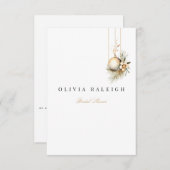 Elegante kerst bloemenbruids douche uitnodiging (Voorkant / Achterkant)