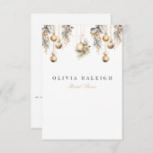 Elegante kerst bloemenbruids douche uitnodiging (Voorkant / Achterkant)