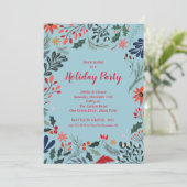 Elegante kerst bloemenvakantie kaart (Staand voorkant)