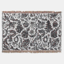 Elegante Kerst bloemige ornament patroonontwerp