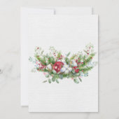Elegante Kerst Bloemige Trouw Uitnodiging (Achterkant)