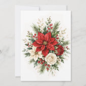 Elegante Kerst Bloemstuk Brunch & Mousserende Wijn Kaart (Achterkant)