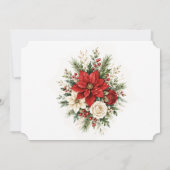 Elegante Kerst Bloemstuk Oefendiner Kaart (Achterkant)