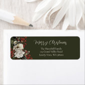 Elegante Kerst Bloemstuk Retouradres Etiket (Insitu)