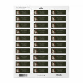 Elegante Kerst Bloemstuk Retouradres Etiket (Full Sheet)
