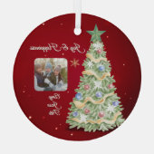 Elegante Kerst Boom Kermisch Ornament (Achterkant)