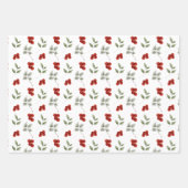 Elegante kerst botanische inpakpapier vel (Voorkant 3)
