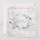 Elegante kerst botanische krans kaart (Voorkant)