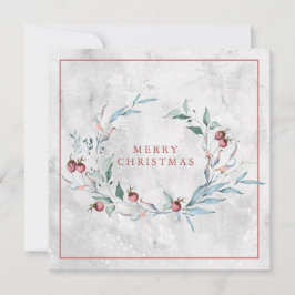 Elegante kerst botanische krans kaart