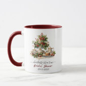 Elegante Kerst Bruids Bruiloft Theetijd Feestje Mok (Links)