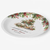 Elegante Kerst Bruidsborrel Theetijd Feest Papieren Bordje (Gekanteld)