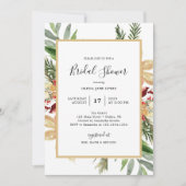 Elegante Kerst Bruidsborrel Uitnodiging (Voorkant)