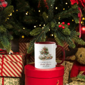 Elegante Kerst Bruidsfeestje Theetijd Partij Mok