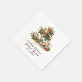 Elegante Kerst Bruiloft Theetijd Feest Servet (Hoek)