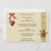 Elegante kerst bruiloft uitnodiging met boom (Achterkant)