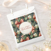 Elegante Kerst Cheer Candy Cane Bows Custom Bedankzakje (Geknipt)