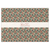 Elegante Kerst Cheer Candy Cane Bows Custom Tafelkleed (Voorkant (Horizontaal))