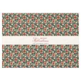 Elegante Kerst Cheer Candy Cane Bows Custom Tafelkleed