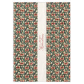 Elegante Kerst Cheer Candy Cane Bows Custom Tafelkleed (Voorkant)