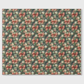 Elegante kerst Cheer Candy Canes Bow Cadeaupapier (Vlak)