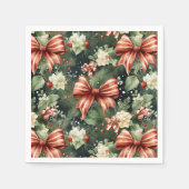 Elegante kerst Cheer Candy Canes & Bows Servet (Voorkant)