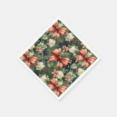 Elegante kerst Cheer Candy Canes & Bows Servet (Hoek)