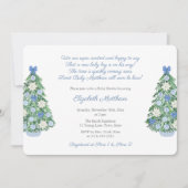 Elegante Kerst Chinoiserie Gedicht Jongen Baby Bor Kaart (Voorkant)