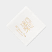 Elegante Kerst Cocktails Gold Foil servetten (Rechts)