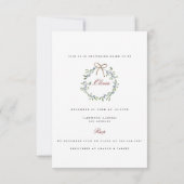 Elegante kerst Decor bruids douche uitnodiging (Achterkant)