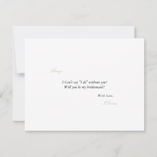 Elegante kerst Decor bruidsmeisje voorstel Kaart (Achterkant)