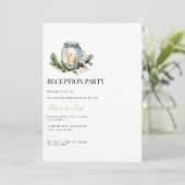 Elegante kerst Decor Receptie Uitnodiging Kaart (Staand voorkant)