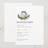 Elegante kerst Decor Receptie Uitnodiging Kaart (Voorkant / Achterkant)