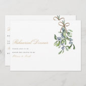 Elegante kerst Decor repetitie diner Kaart (Voorkant / Achterkant)