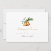 Elegante kerst Decor repetitie diner Kaart (Voorkant)