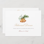 Elegante kerst Decor repetitie diner Kaart (Voorkant / Achterkant)