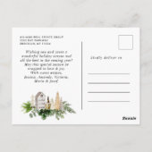 Elegante kerst dennenboom groet vakantie briefkaart (Achterkant)