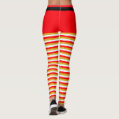 Elegante Kerst Elf Gestreepte Leggings (Achterkant)