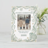 Elegante Kerst- en Nieuwjaarskaart Feestdagenkaart (Staand voorkant)